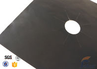 Black 10.6x10.6" 0.08mm Food Grade PTFE Coated Fiberglass Fabric