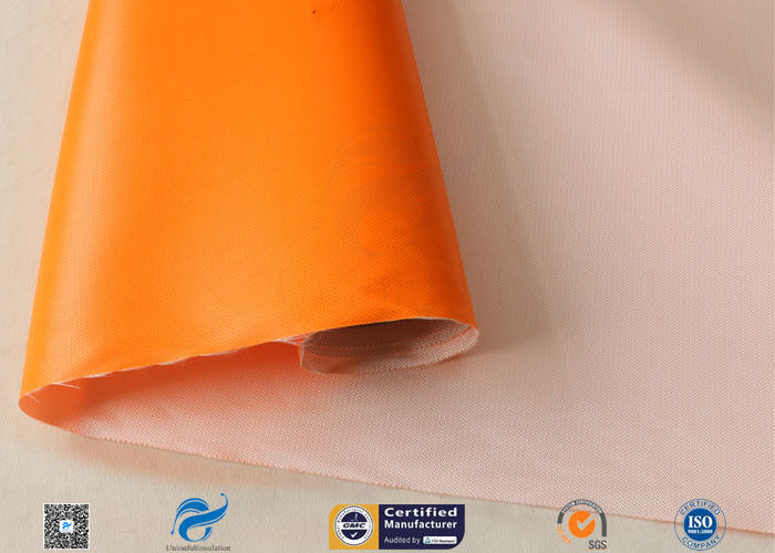0.5mm Orange Silicone Coated Fiberglass Fabric For Thermal Insulation Fire Blanket