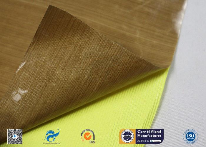 Heat Resistant PTFE Coated Fiberglass Fabric With Silicone Adhesiive