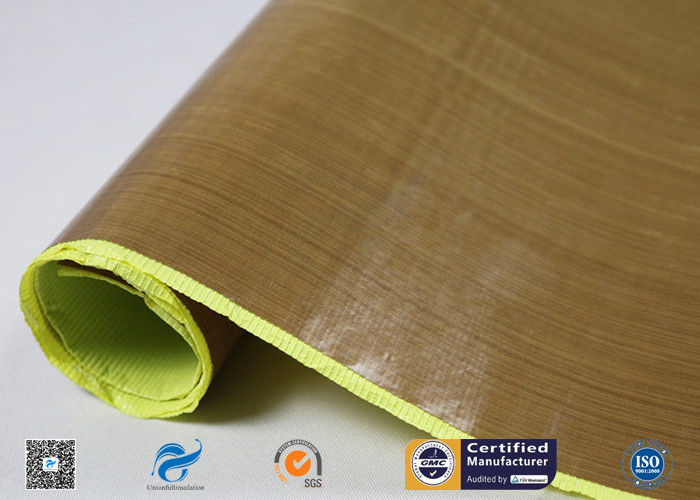 Heat Resistant PTFE Coated Fiberglass Fabric With Silicone Adhesiive