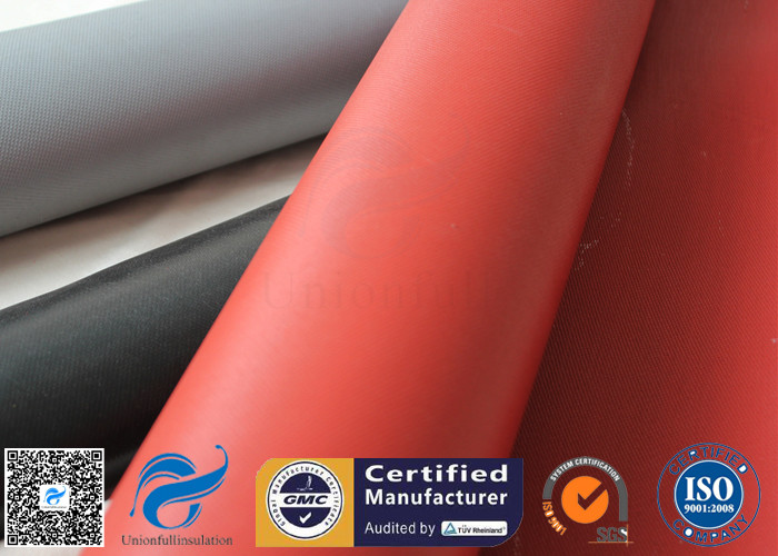 Red Silicone Coated High Silica Cloth Fiberglass Fabric 750gsm Heat Resistant