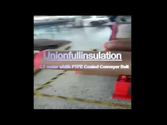 Cinta transportadora de tejido de malla de fibra de vidrio recubierta de PTFE marrón 4X4 mm