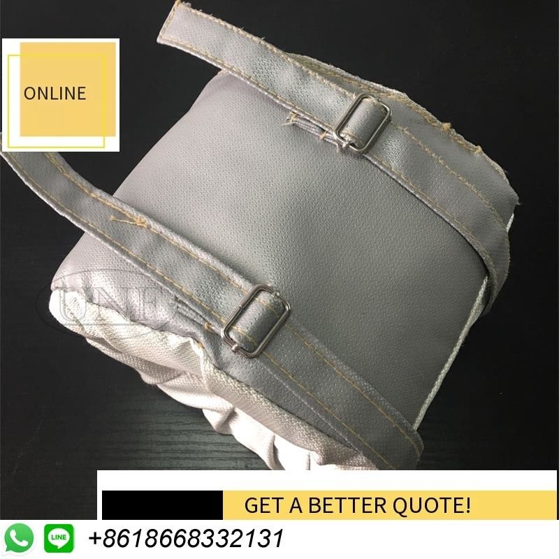 Grey Silicone Fiberglass Flange removable insulation blankets 550 Degrees